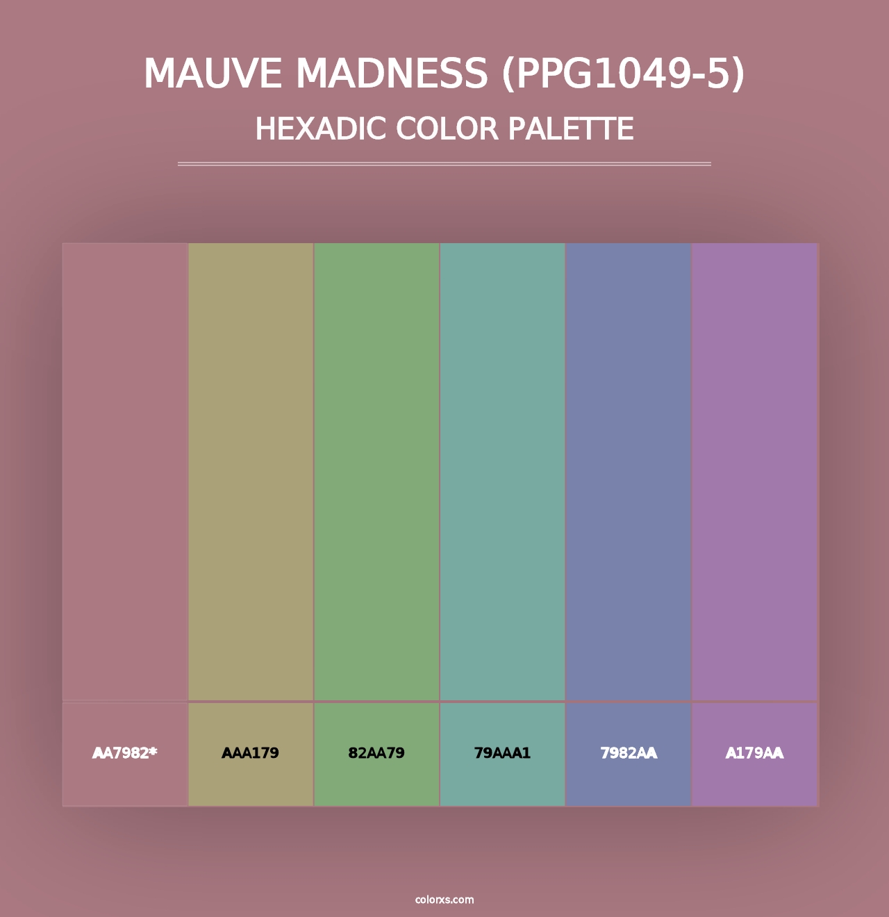 Mauve Madness (PPG1049-5) - Hexadic Color Palette