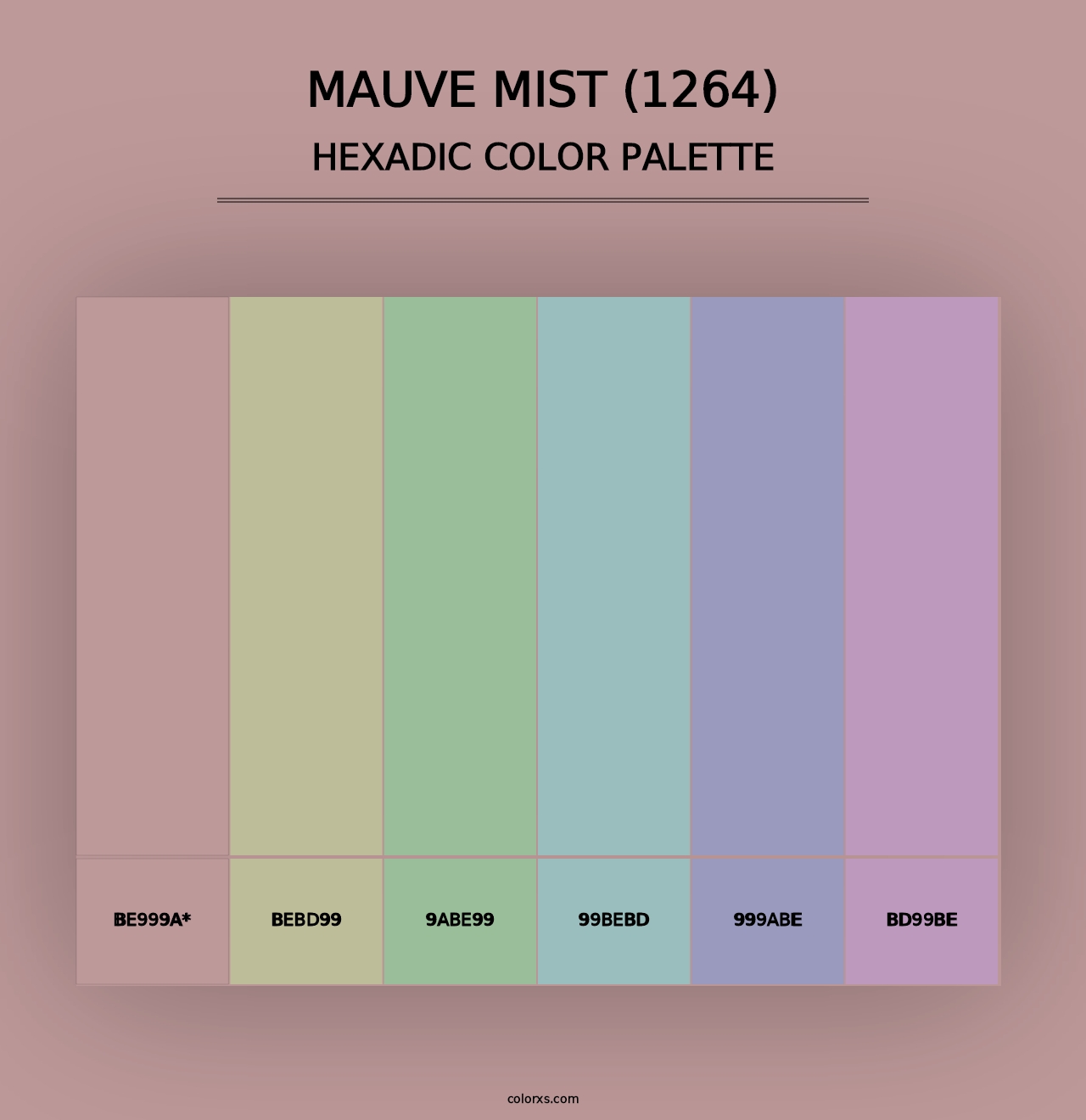 Mauve Mist (1264) - Hexadic Color Palette