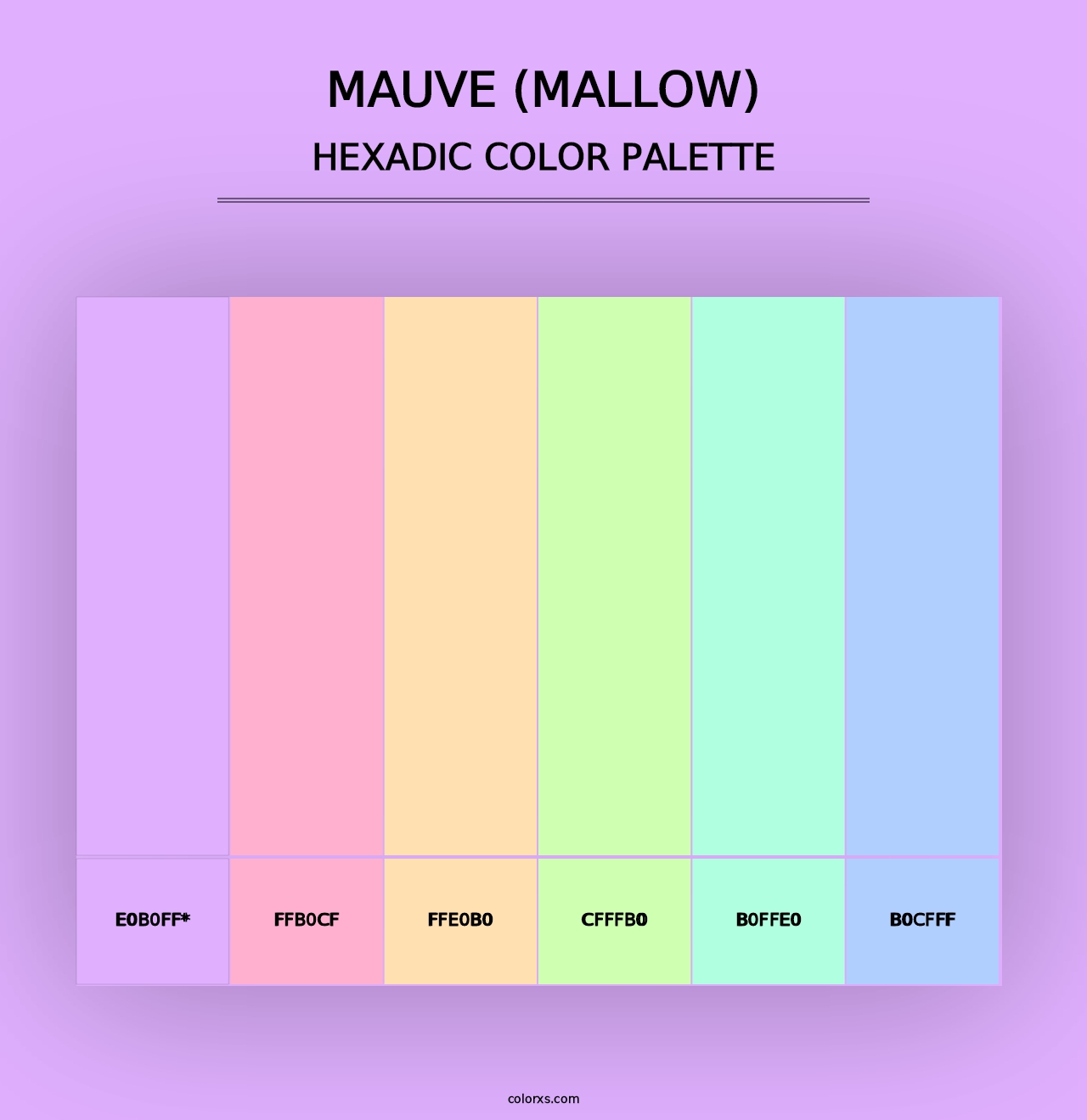 Mauve (Mallow) - Hexadic Color Palette