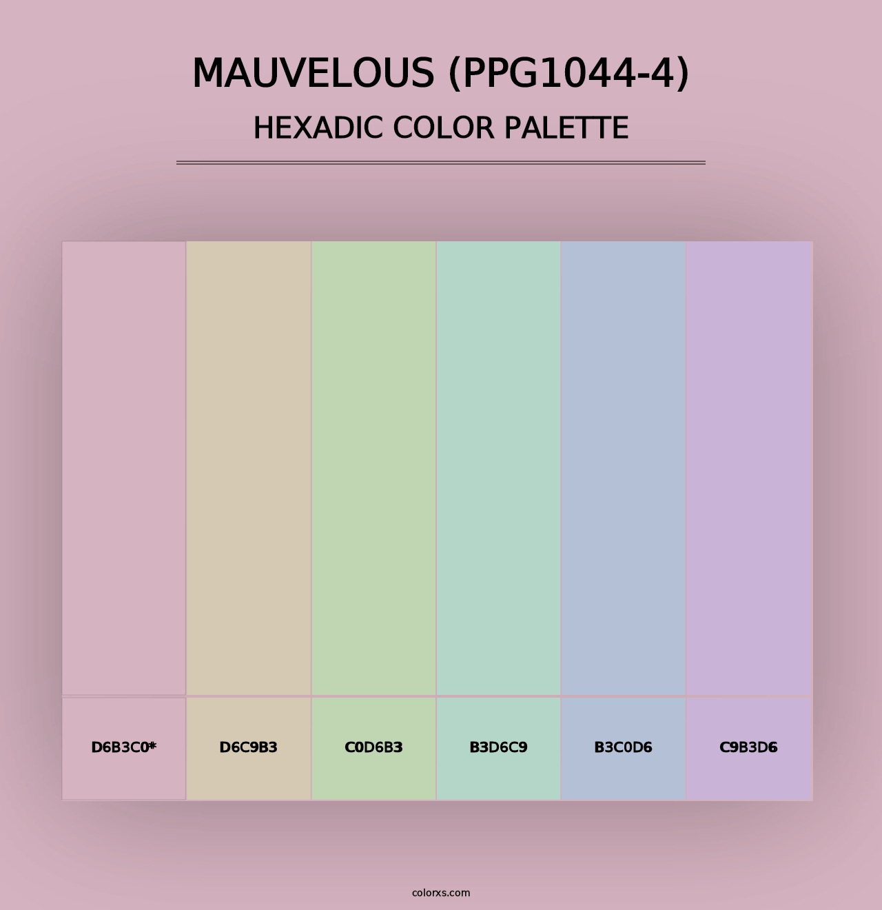 Mauvelous (PPG1044-4) - Hexadic Color Palette