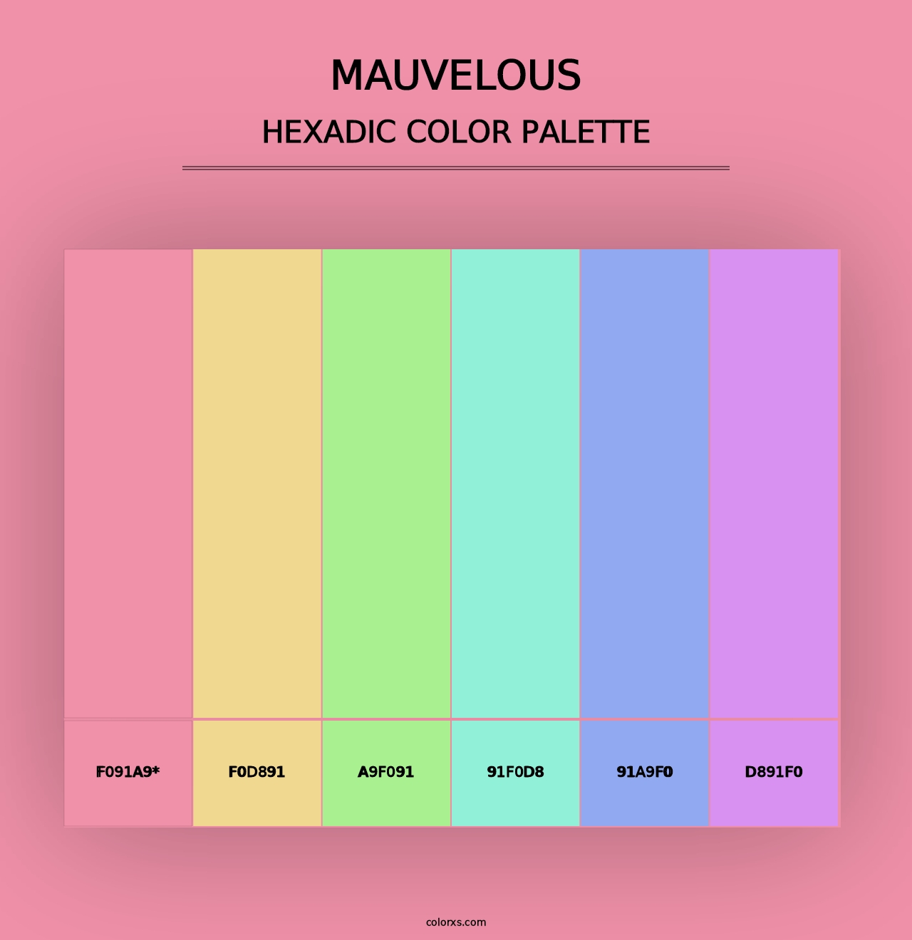 Mauvelous - Hexadic Color Palette