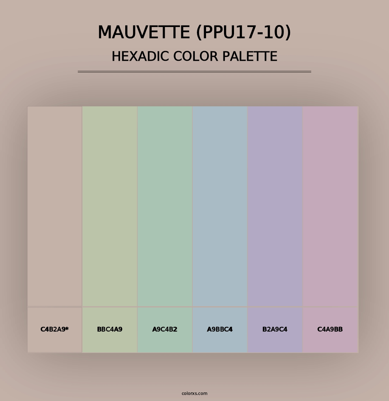 Mauvette (PPU17-10) - Hexadic Color Palette