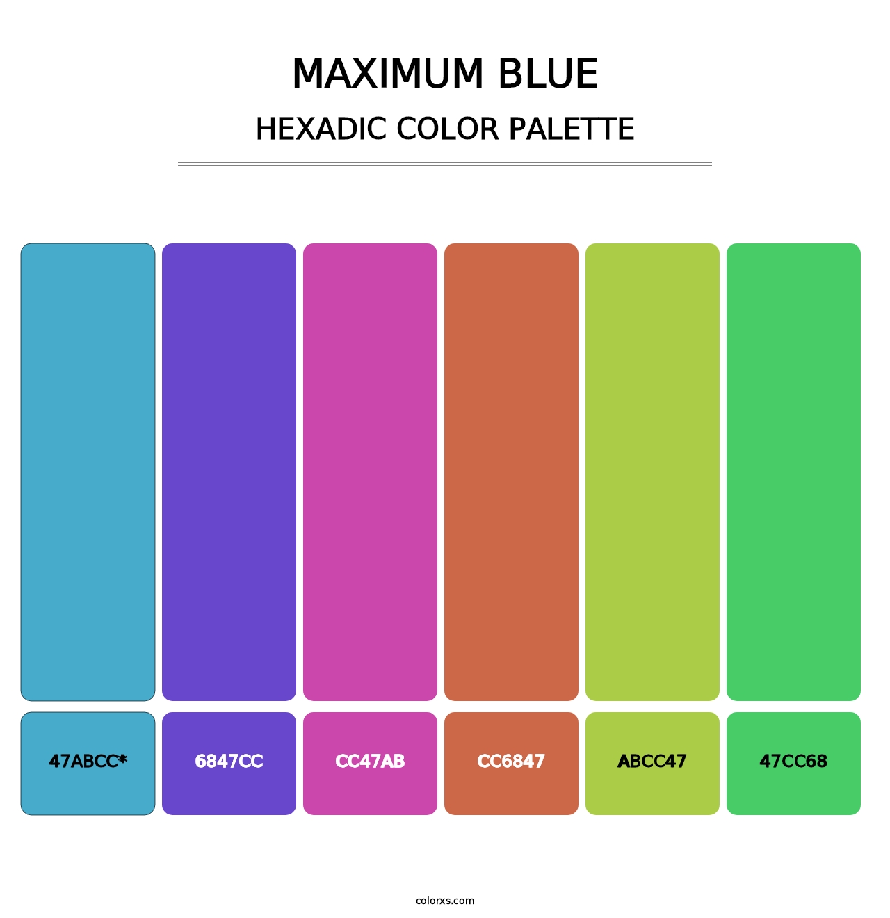 Maximum Blue - Hexadic Color Palette