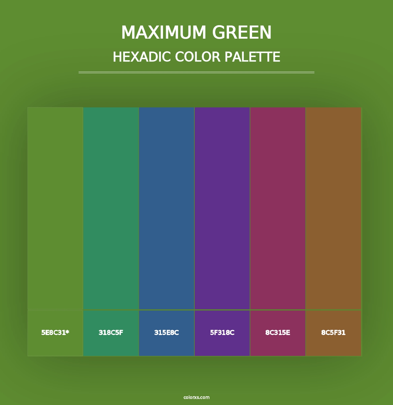 Maximum Green - Hexadic Color Palette