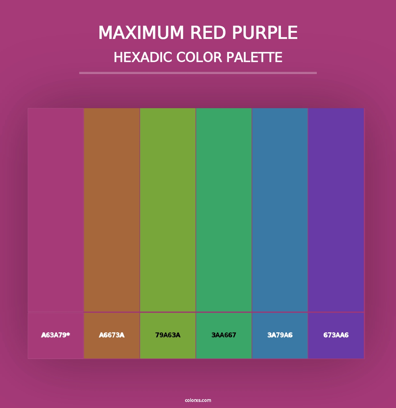 Maximum Red Purple - Hexadic Color Palette