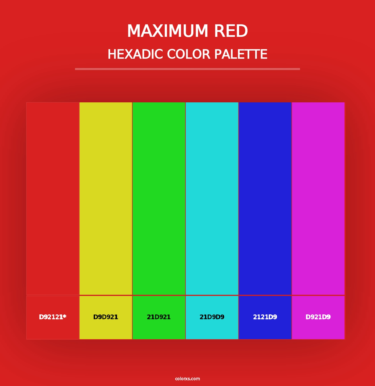 Maximum Red - Hexadic Color Palette