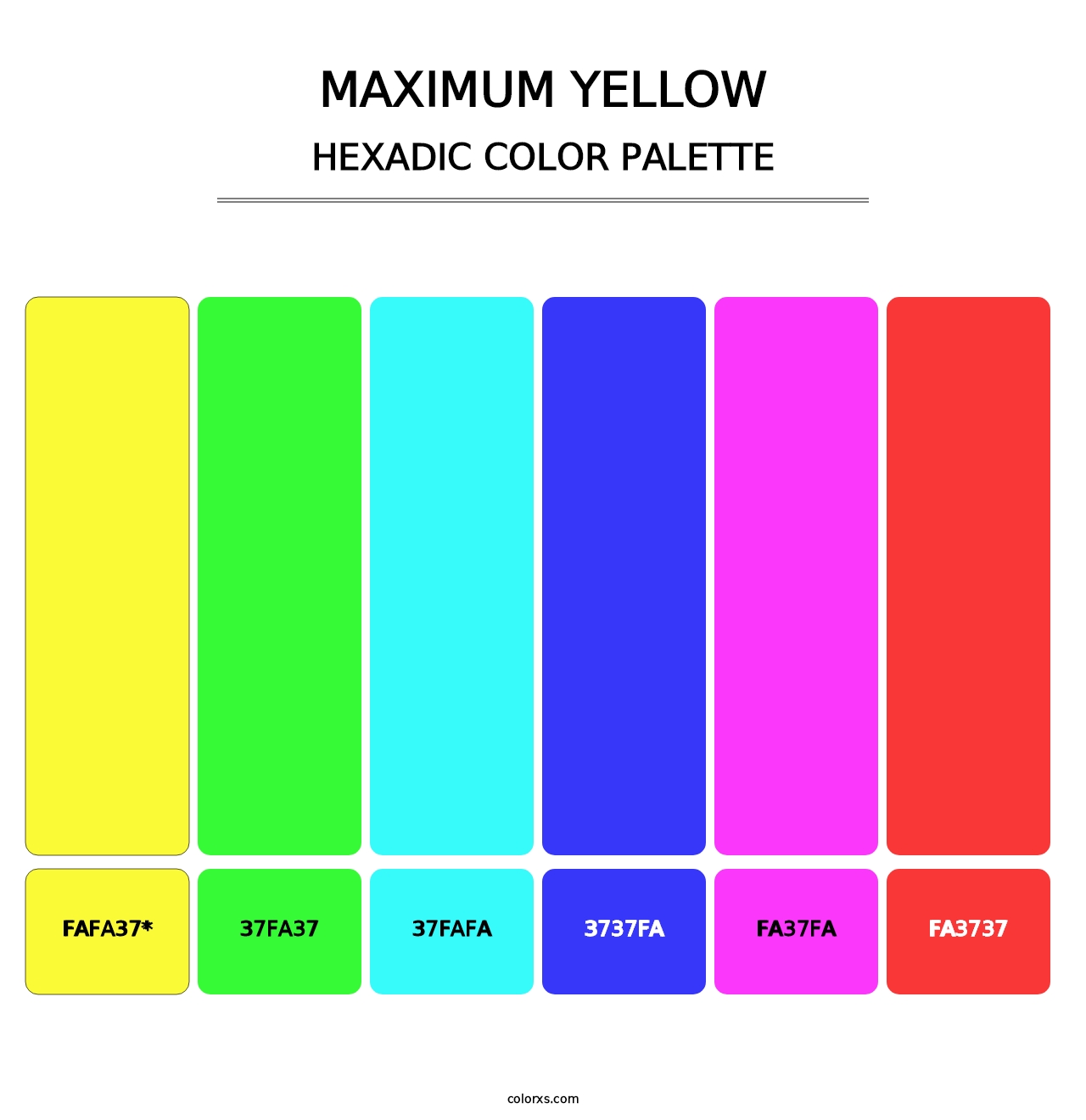 Maximum Yellow - Hexadic Color Palette