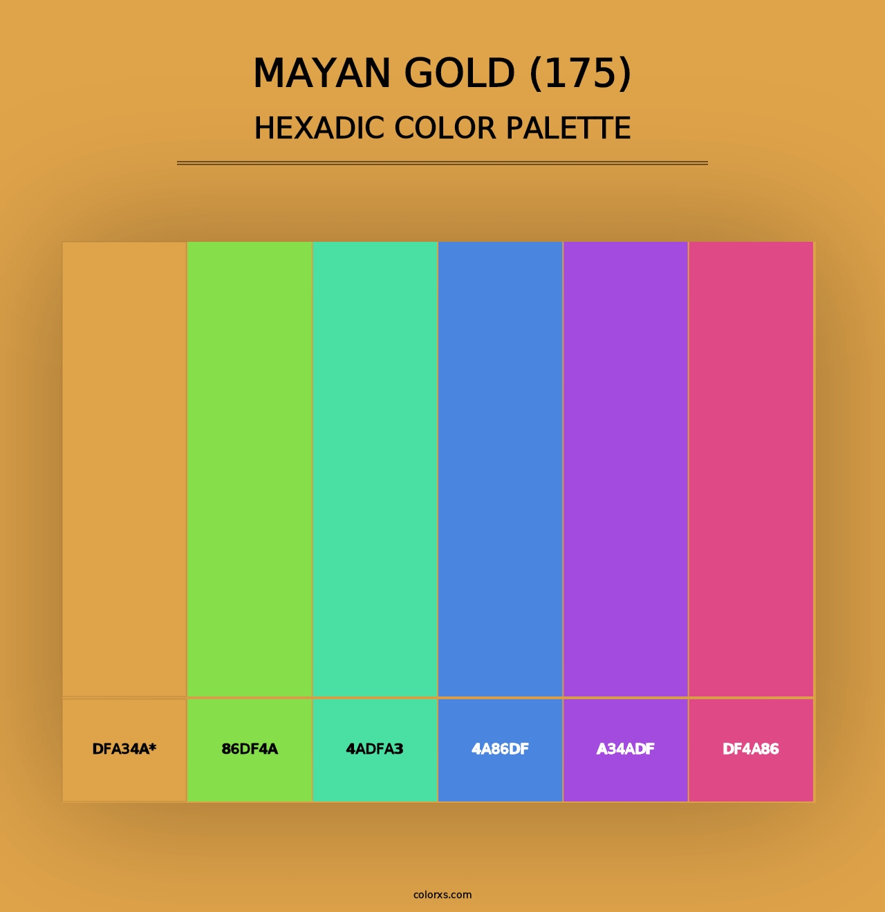 Mayan Gold (175) - Hexadic Color Palette