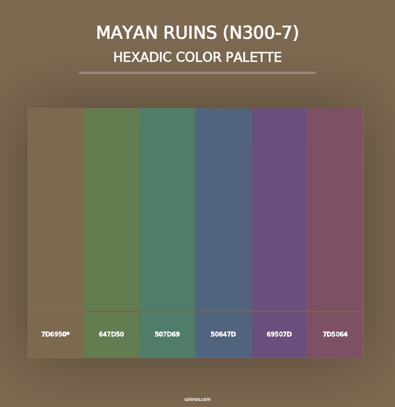 Mayan Ruins (N300-7) - Hexadic Color Palette