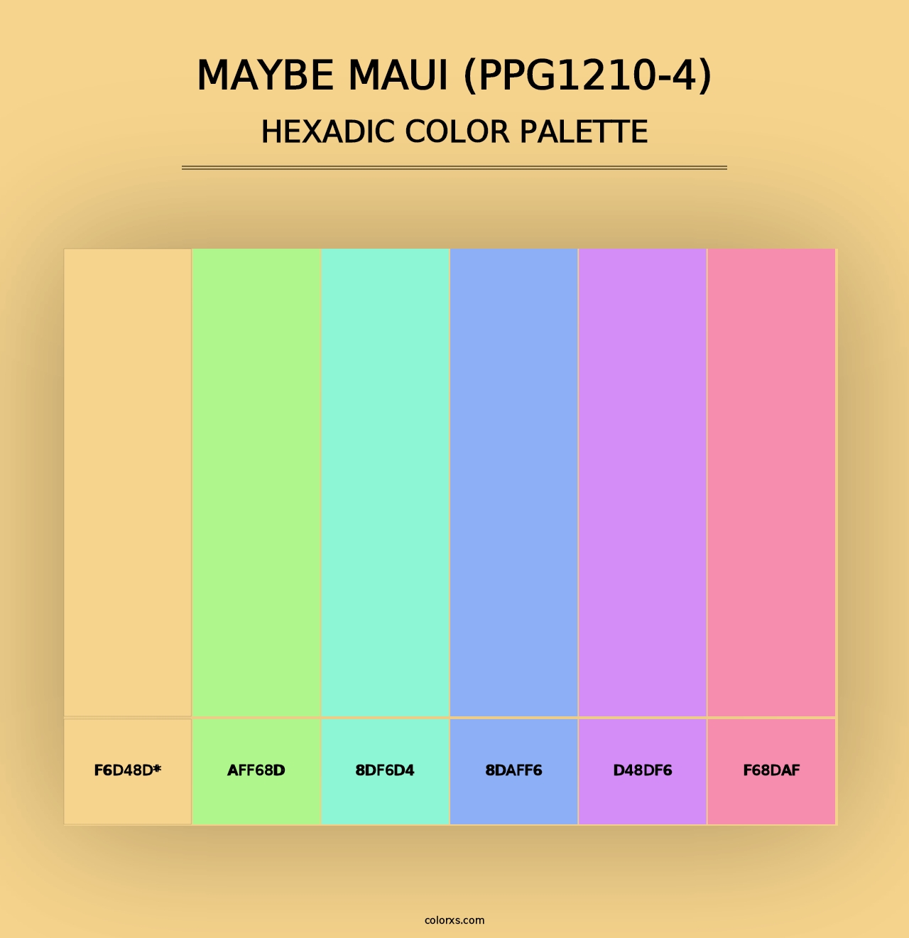 Maybe Maui (PPG1210-4) - Hexadic Color Palette