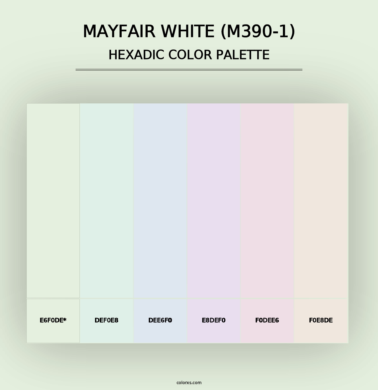 Mayfair White (M390-1) - Hexadic Color Palette