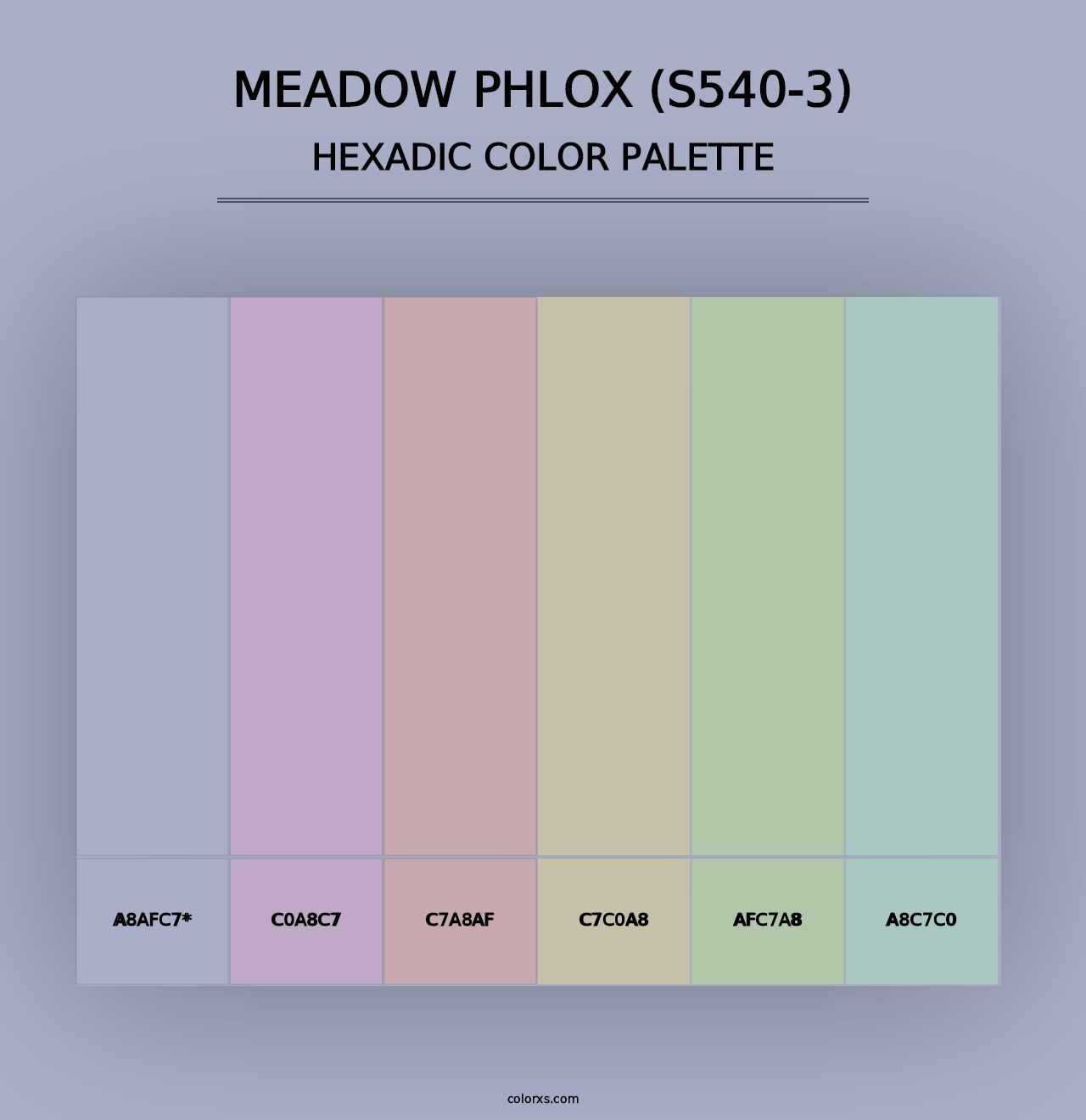 Meadow Phlox (S540-3) - Hexadic Color Palette