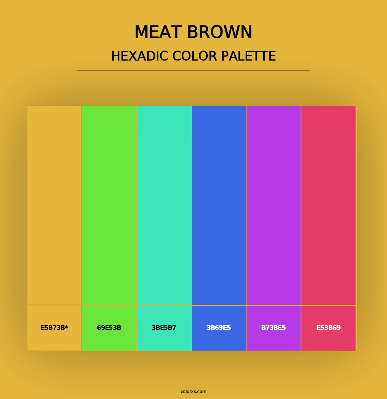 Meat brown - Hexadic Color Palette