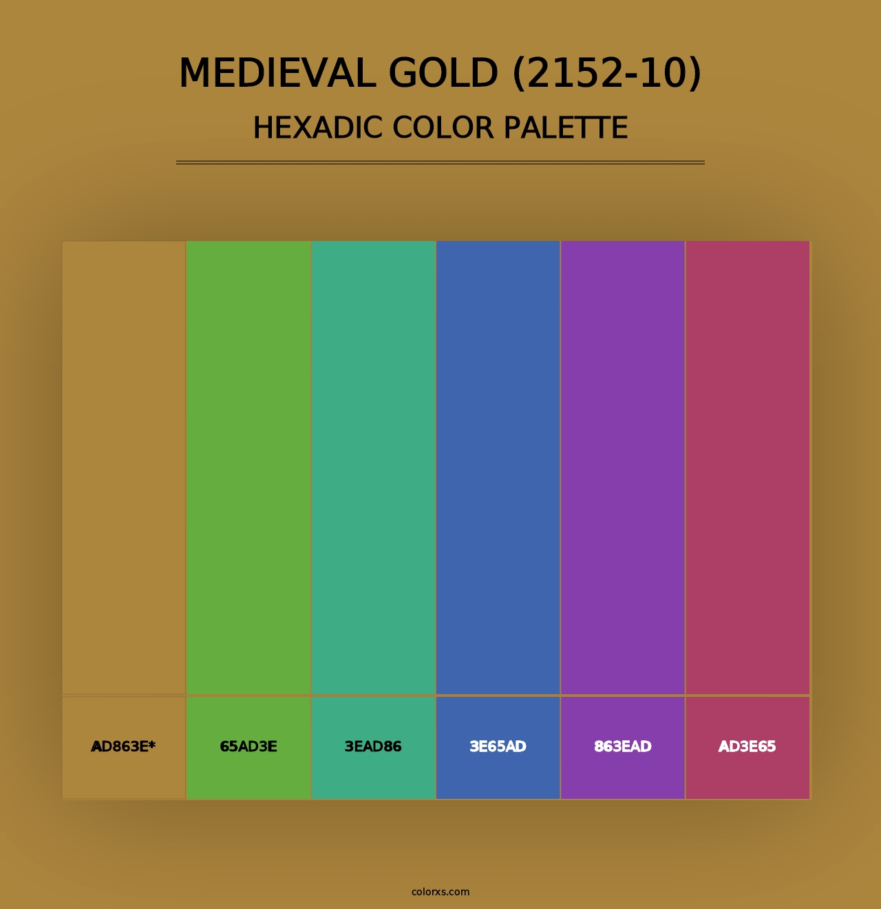 Medieval Gold (2152-10) - Hexadic Color Palette