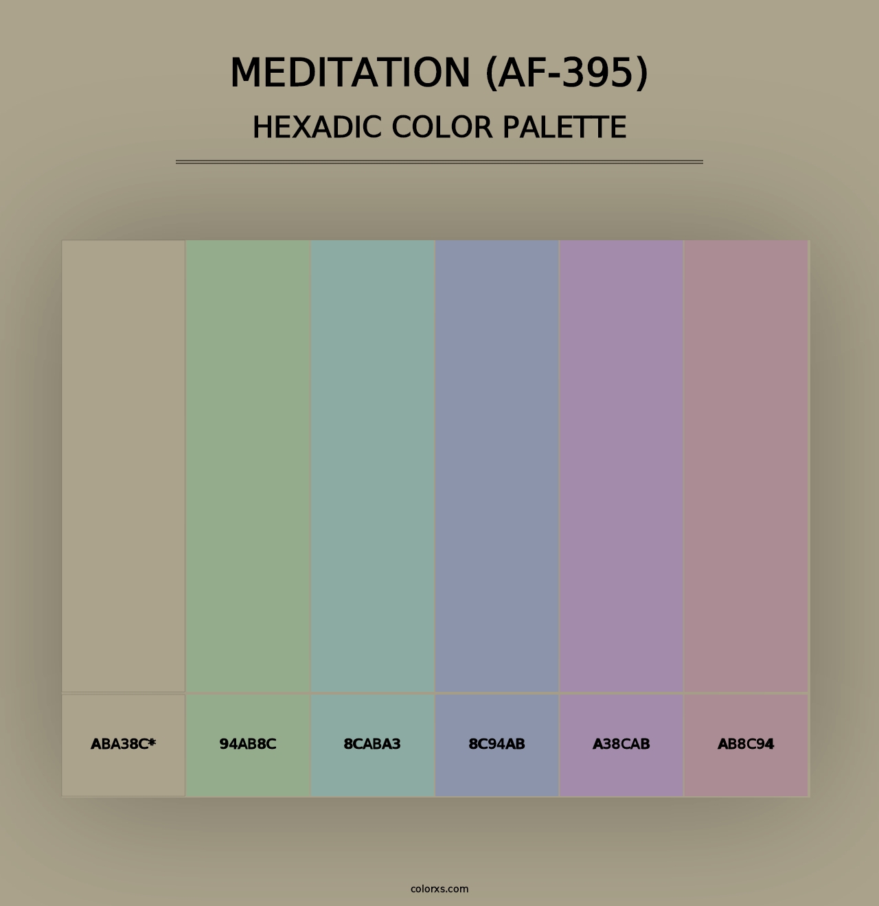 Meditation (AF-395) - Hexadic Color Palette