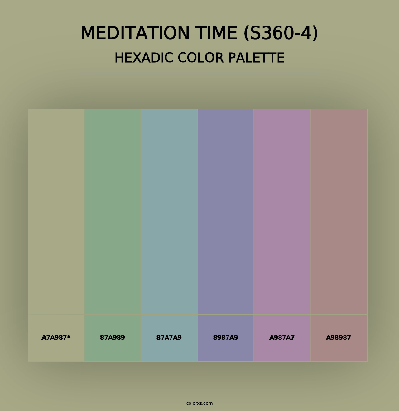 Meditation Time (S360-4) - Hexadic Color Palette