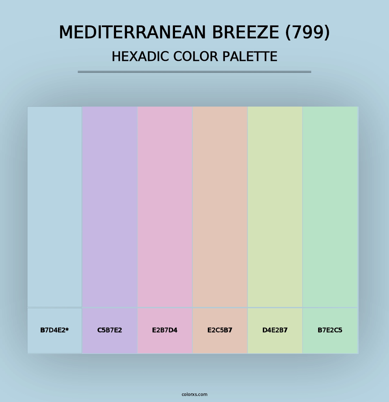 Mediterranean Breeze (799) - Hexadic Color Palette