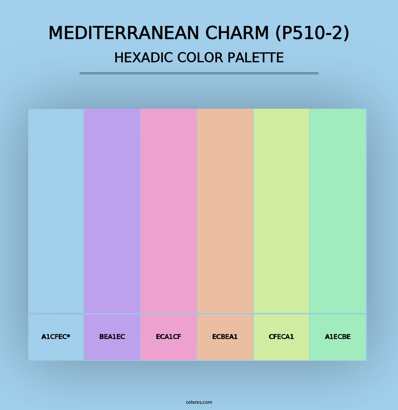 Mediterranean Charm (P510-2) - Hexadic Color Palette