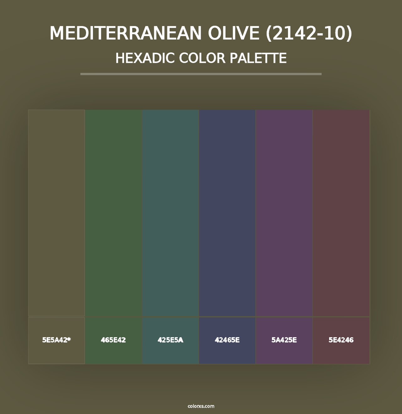 Mediterranean Olive (2142-10) - Hexadic Color Palette