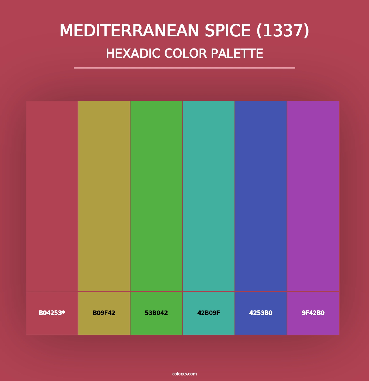 Mediterranean Spice (1337) - Hexadic Color Palette