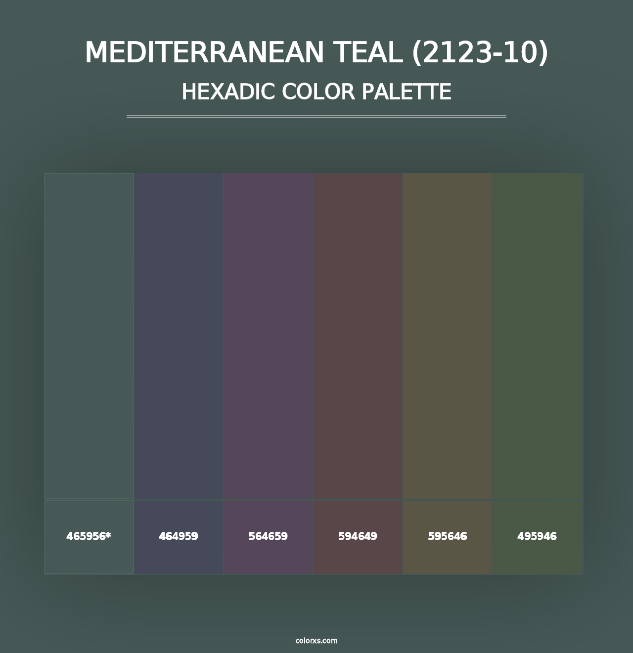 Mediterranean Teal (2123-10) - Hexadic Color Palette