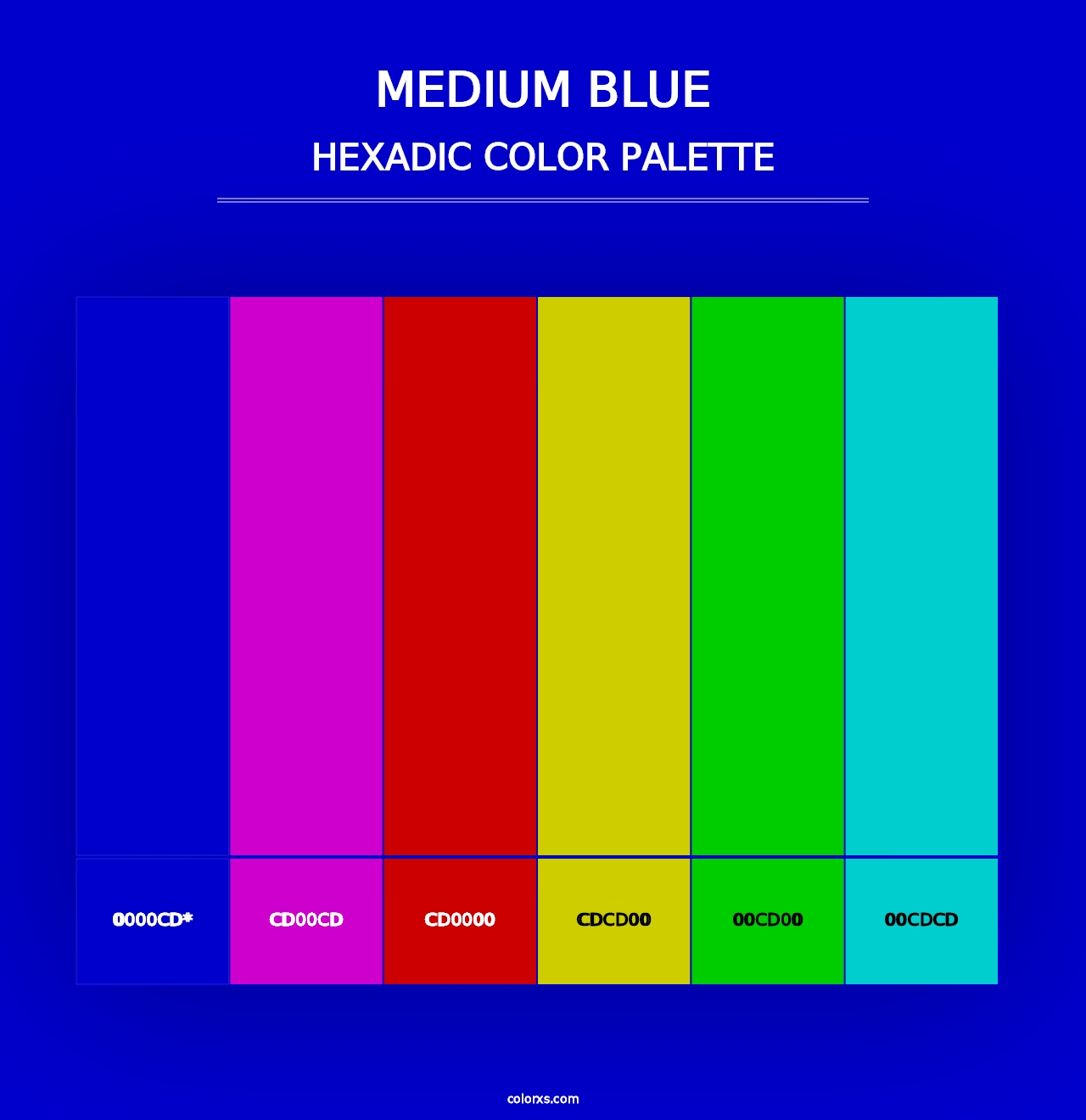 Medium Blue - Hexadic Color Palette