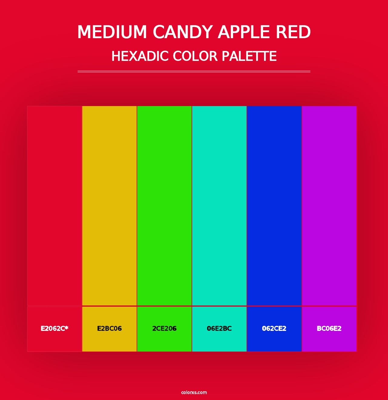 Medium Candy Apple Red - Hexadic Color Palette