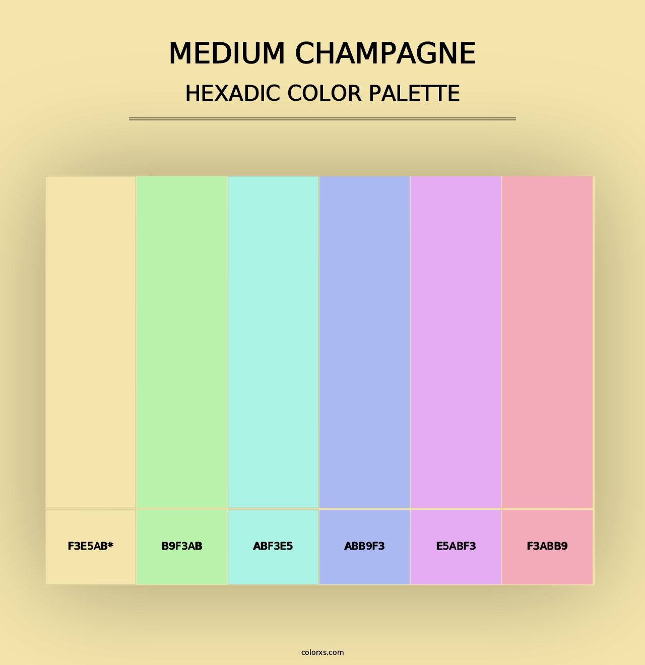 Medium Champagne - Hexadic Color Palette