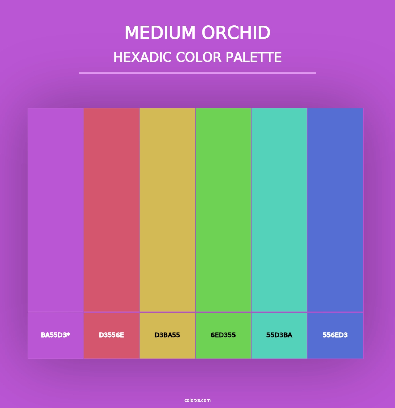 Medium Orchid - Hexadic Color Palette