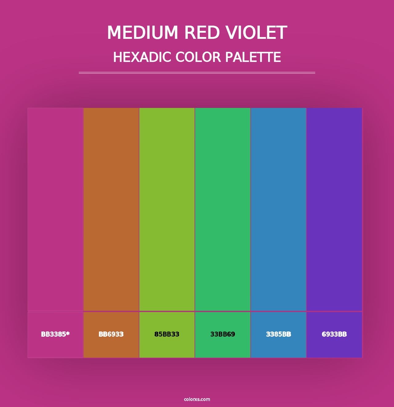 Medium Red Violet - Hexadic Color Palette