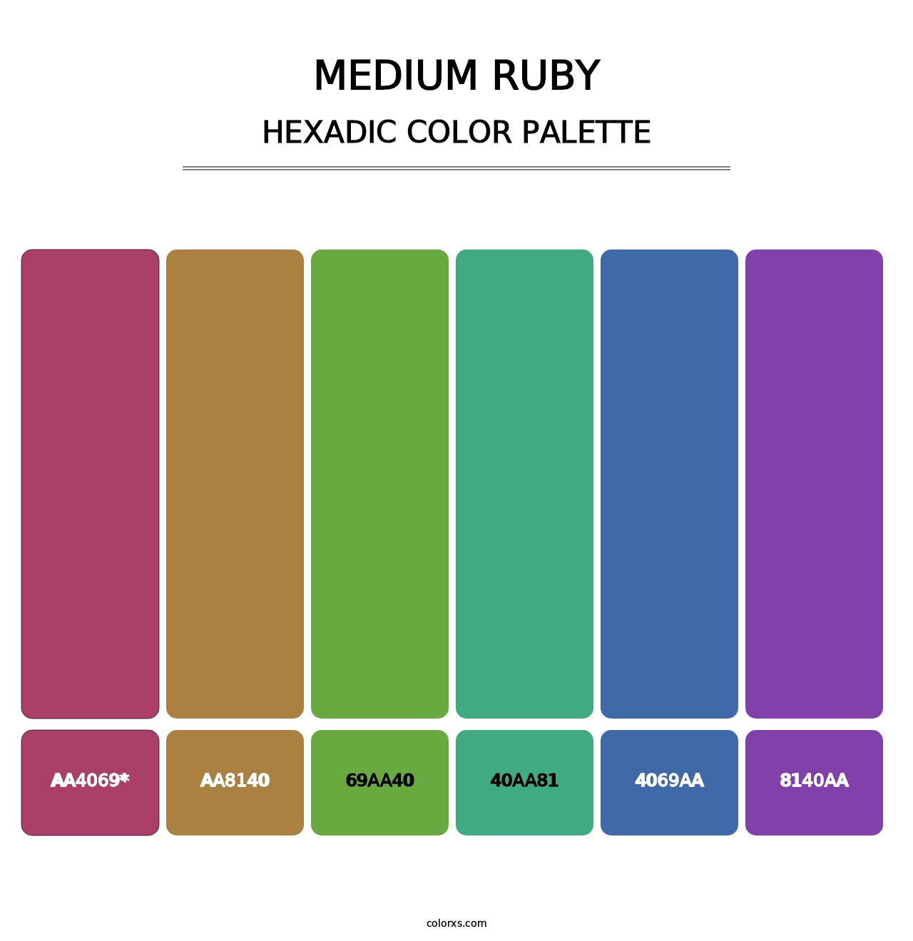 Medium Ruby - Hexadic Color Palette