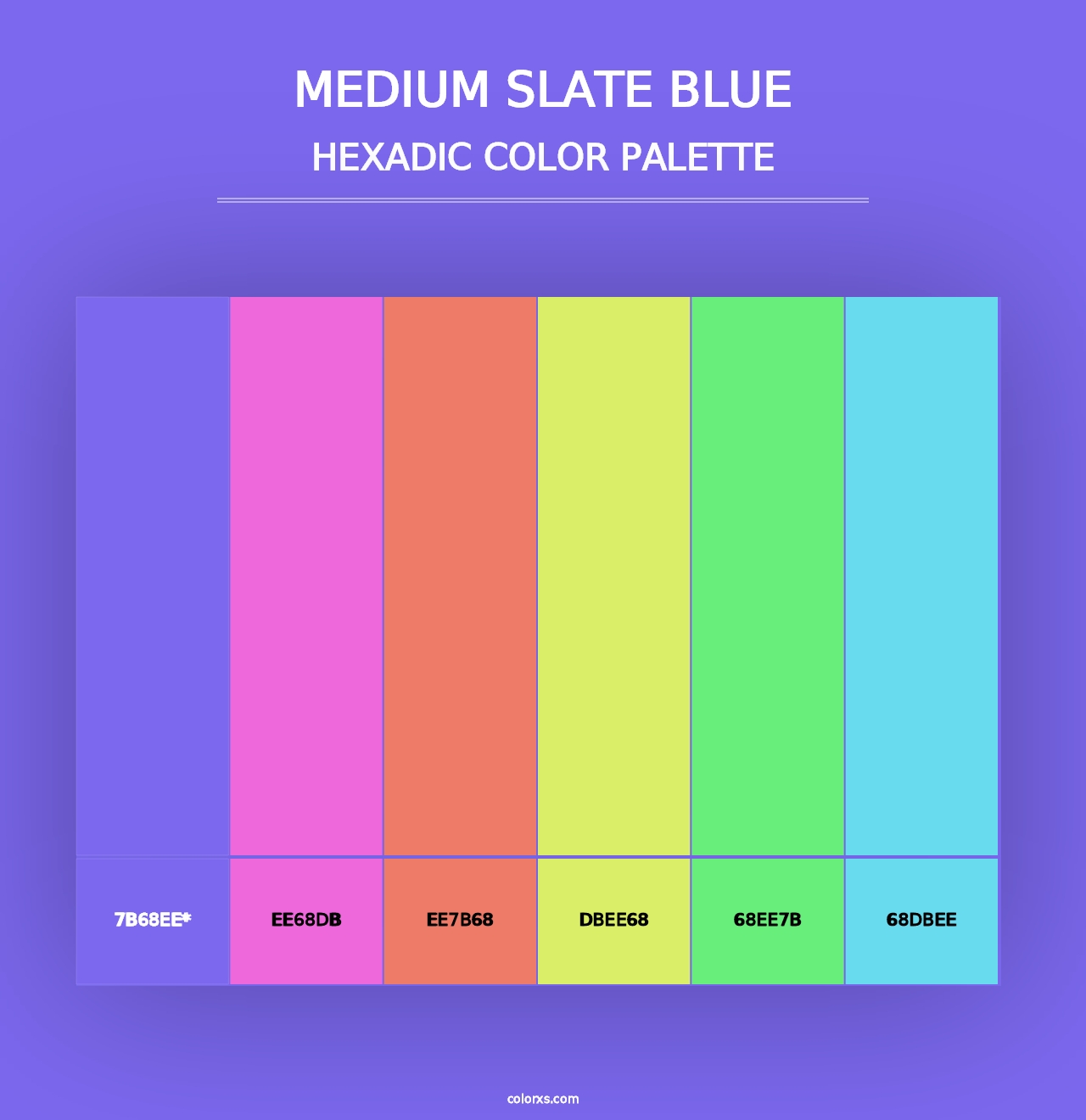 Medium Slate Blue - Hexadic Color Palette