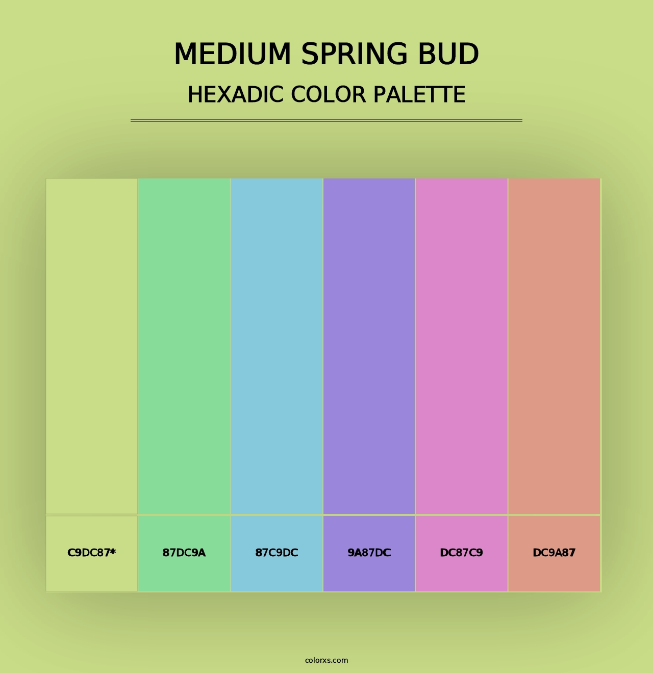 Medium Spring Bud - Hexadic Color Palette