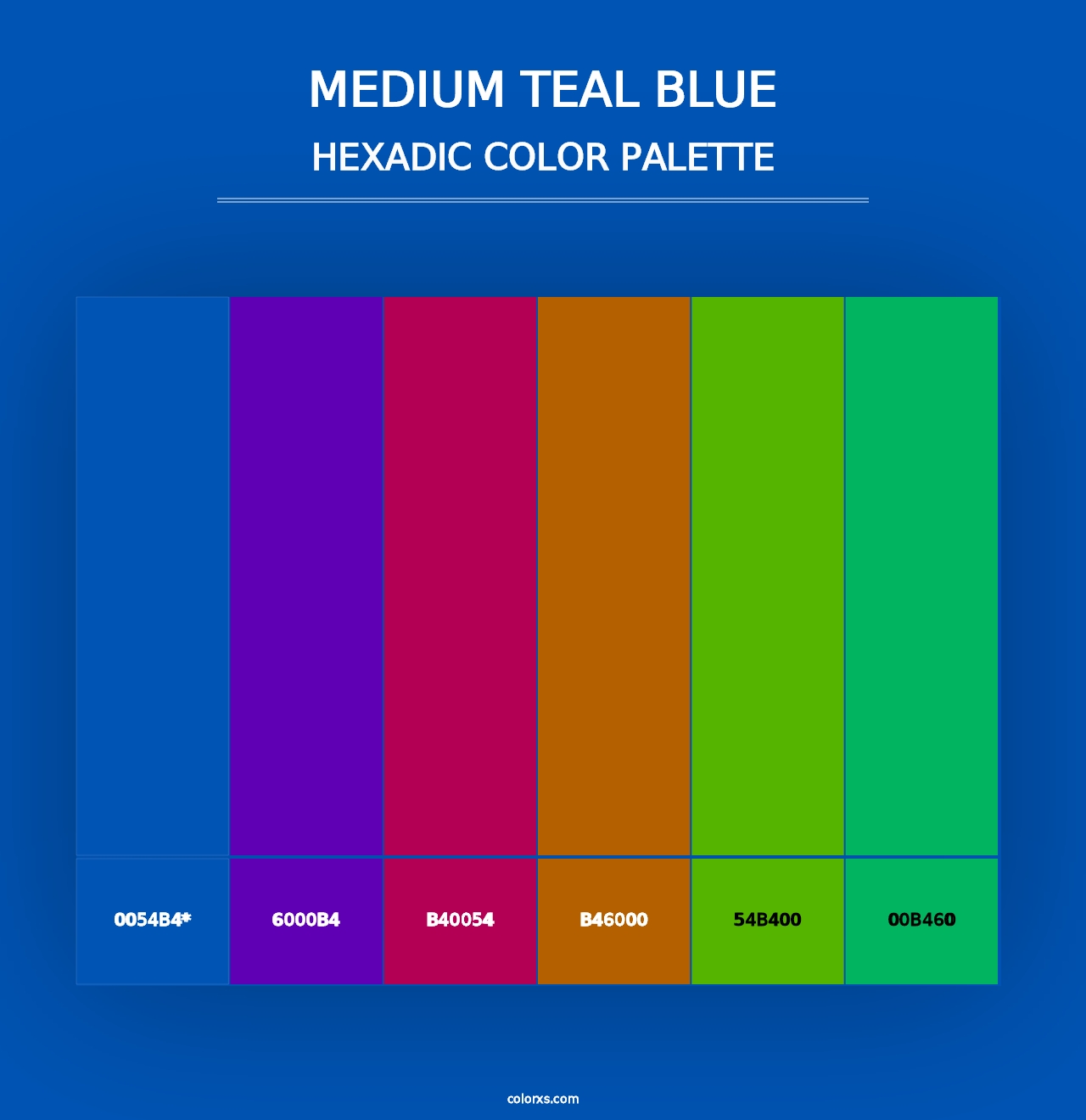 Medium Teal Blue - Hexadic Color Palette