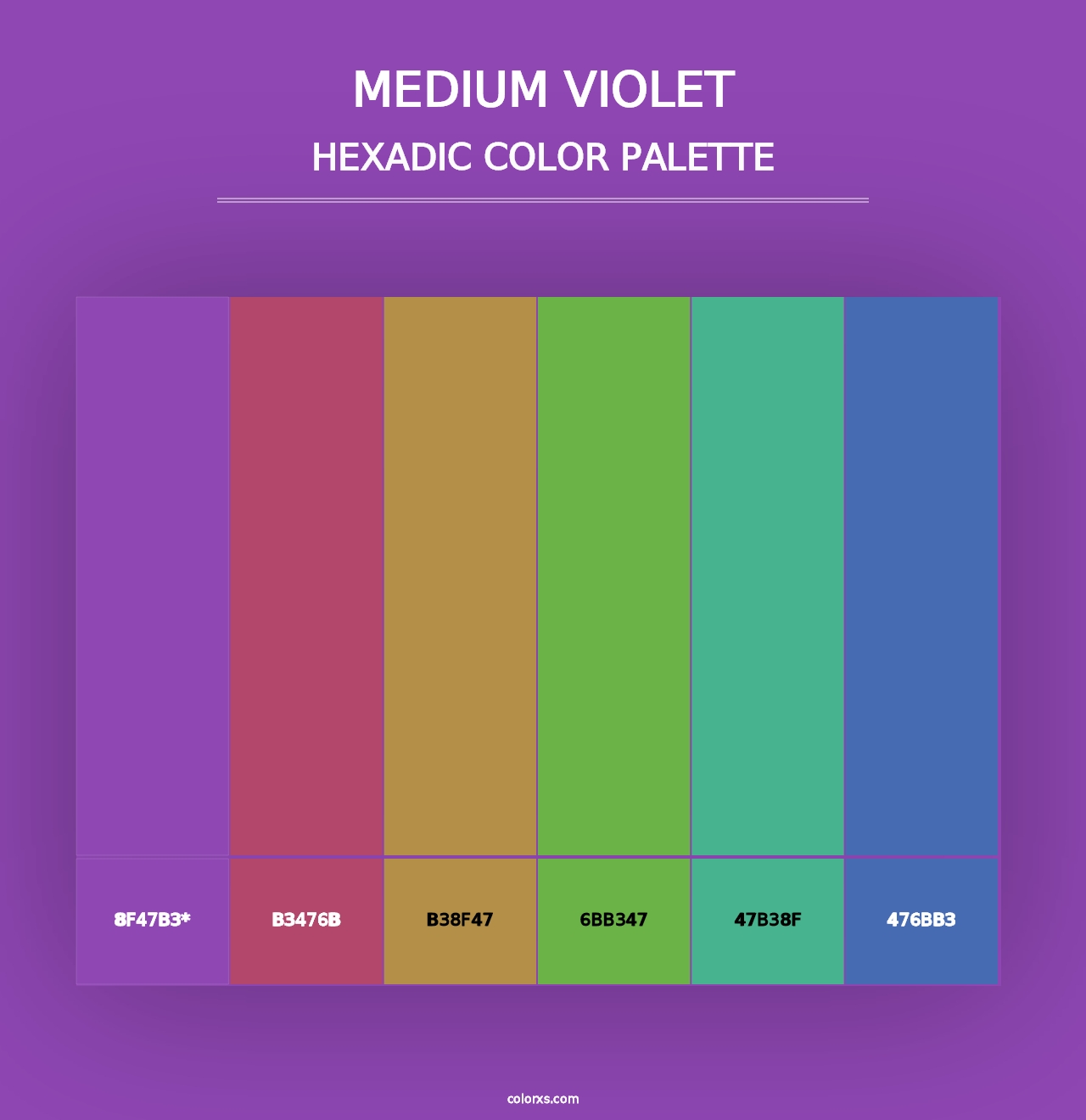 Medium Violet - Hexadic Color Palette