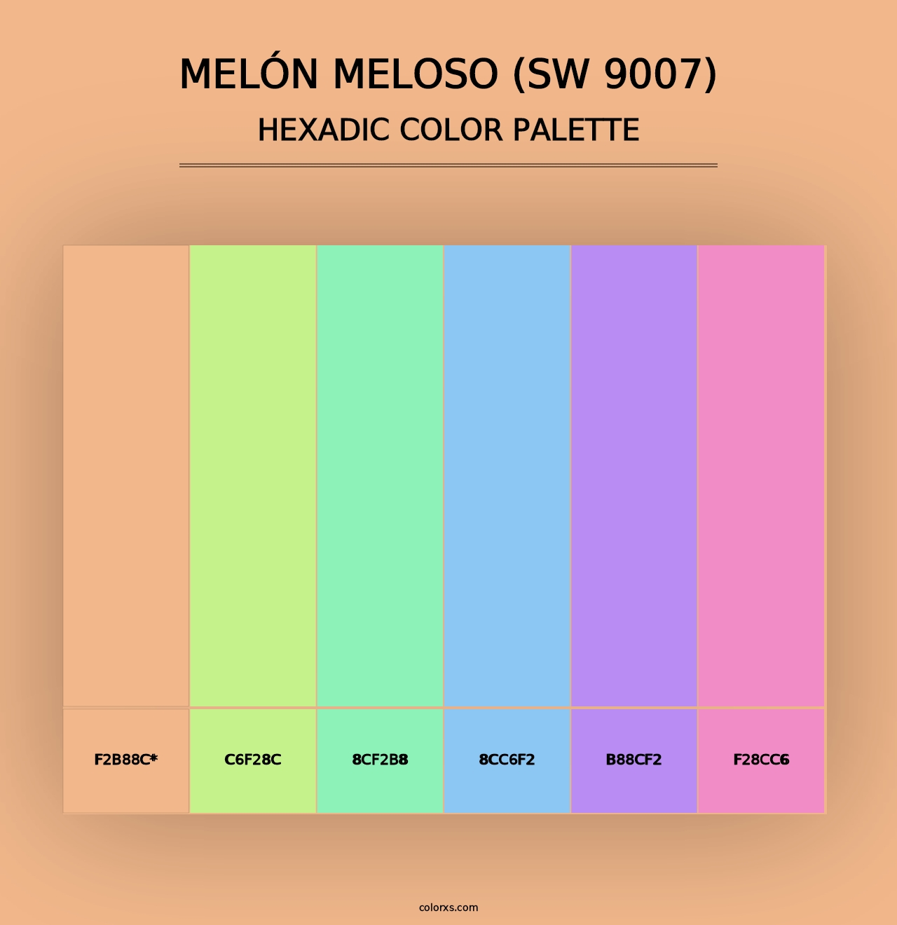 Melón Meloso (SW 9007) - Hexadic Color Palette