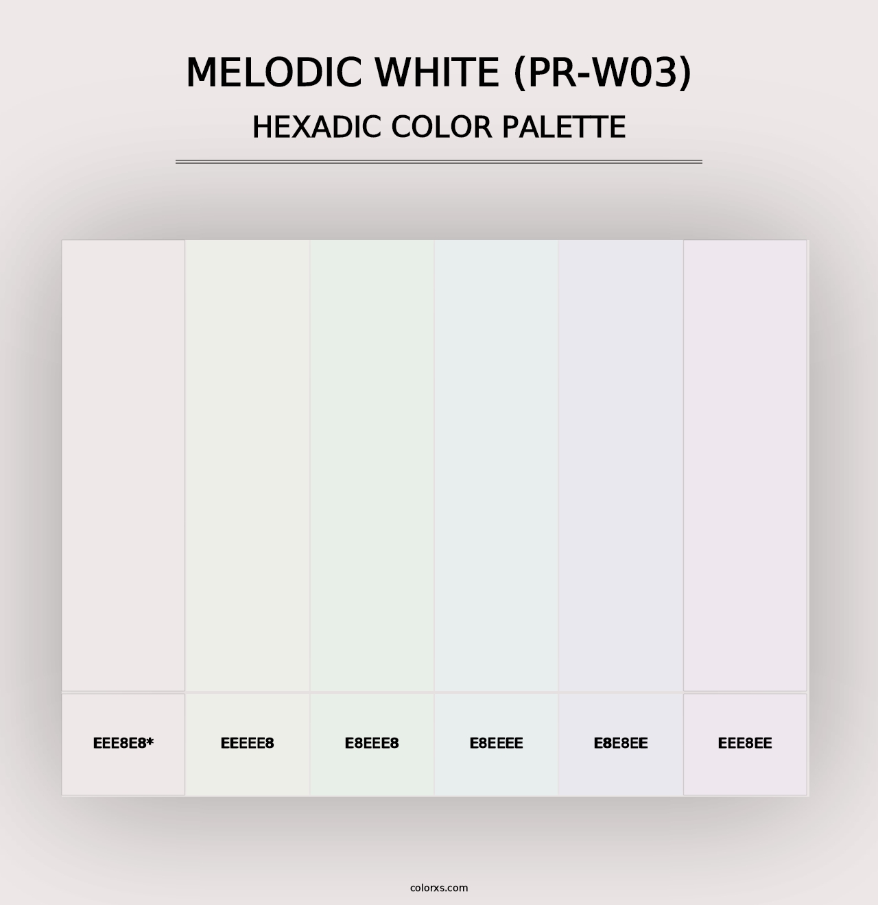 Melodic White (PR-W03) - Hexadic Color Palette