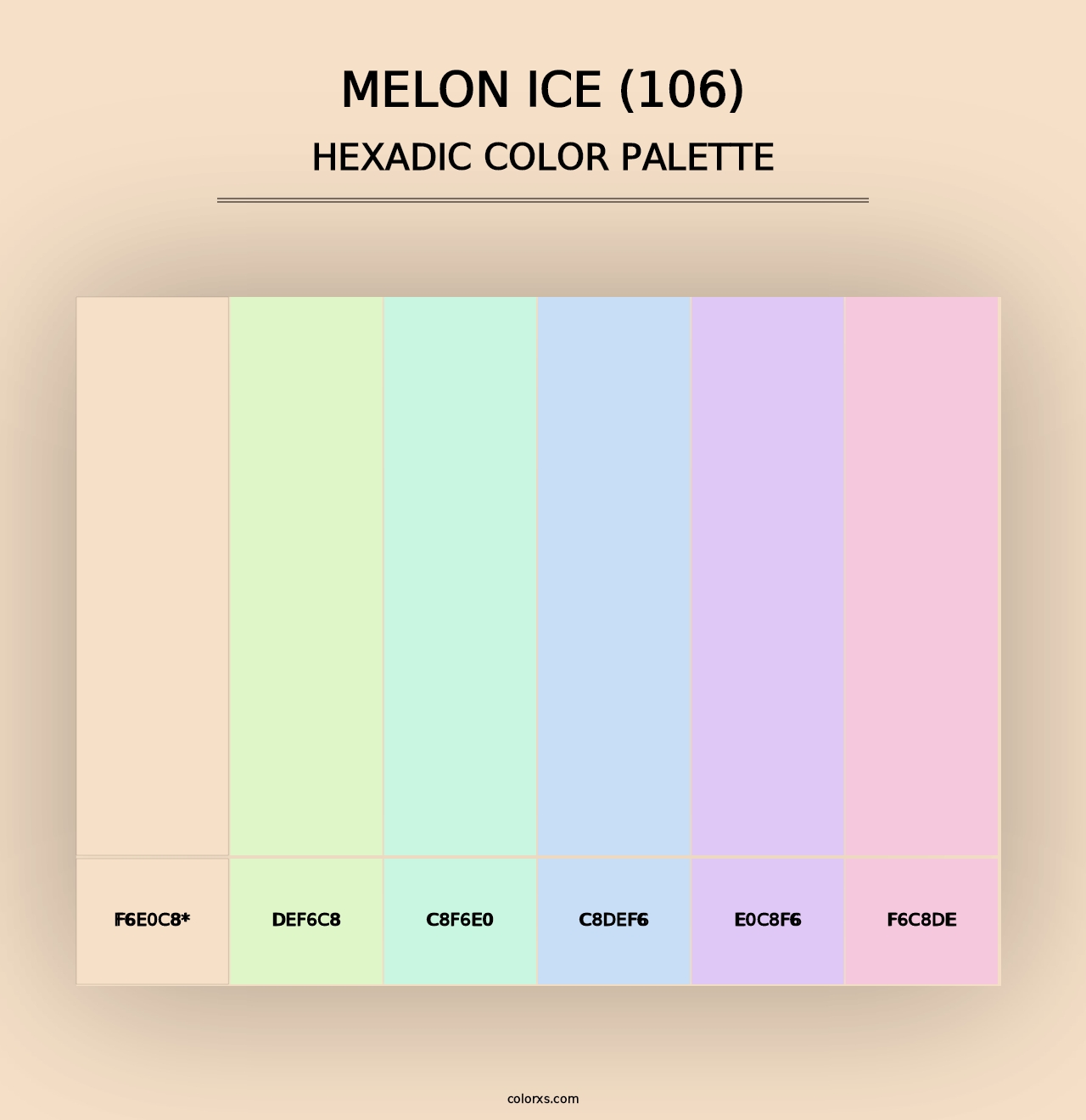 Melon Ice (106) - Hexadic Color Palette