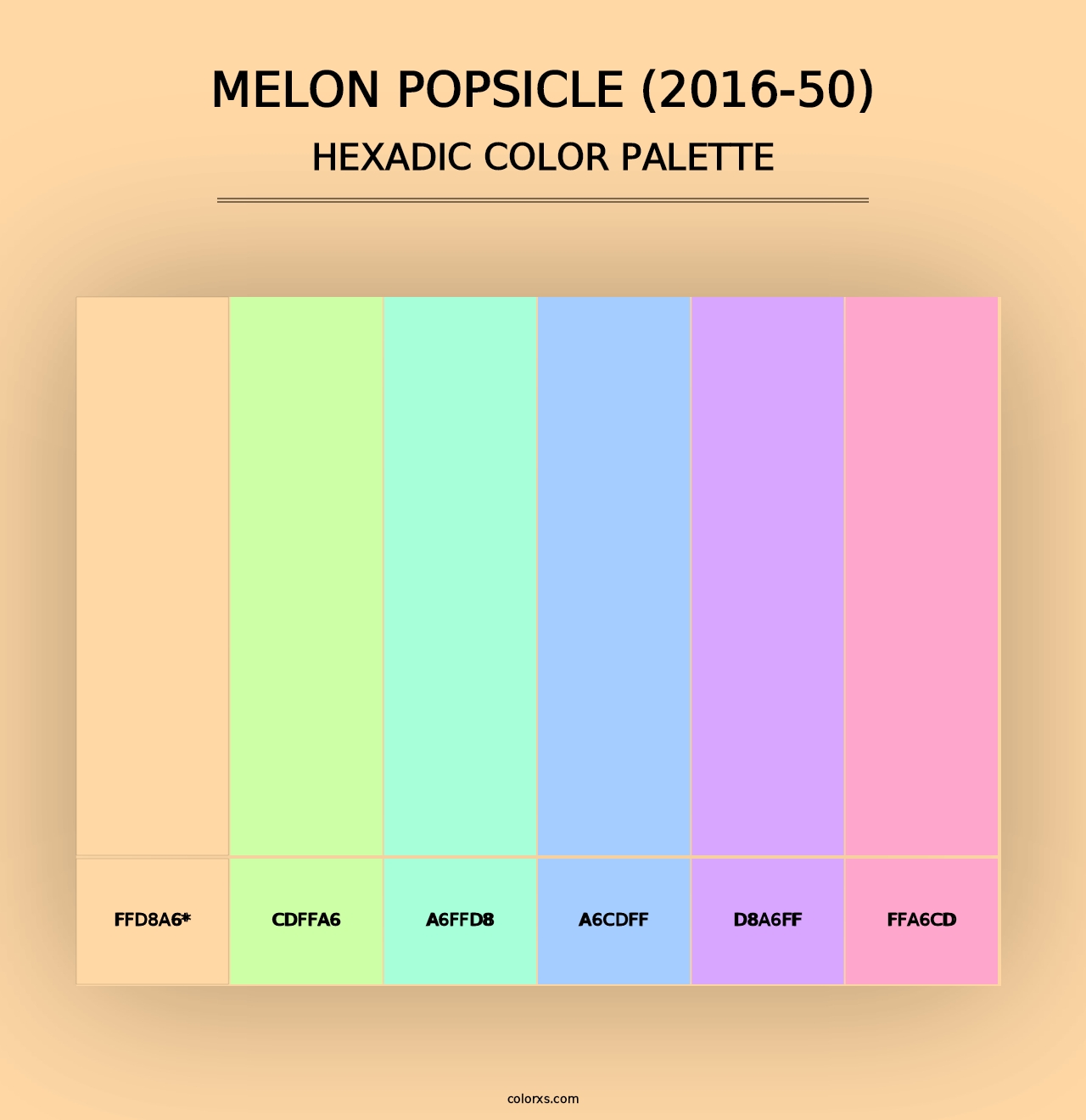 Melon Popsicle (2016-50) - Hexadic Color Palette