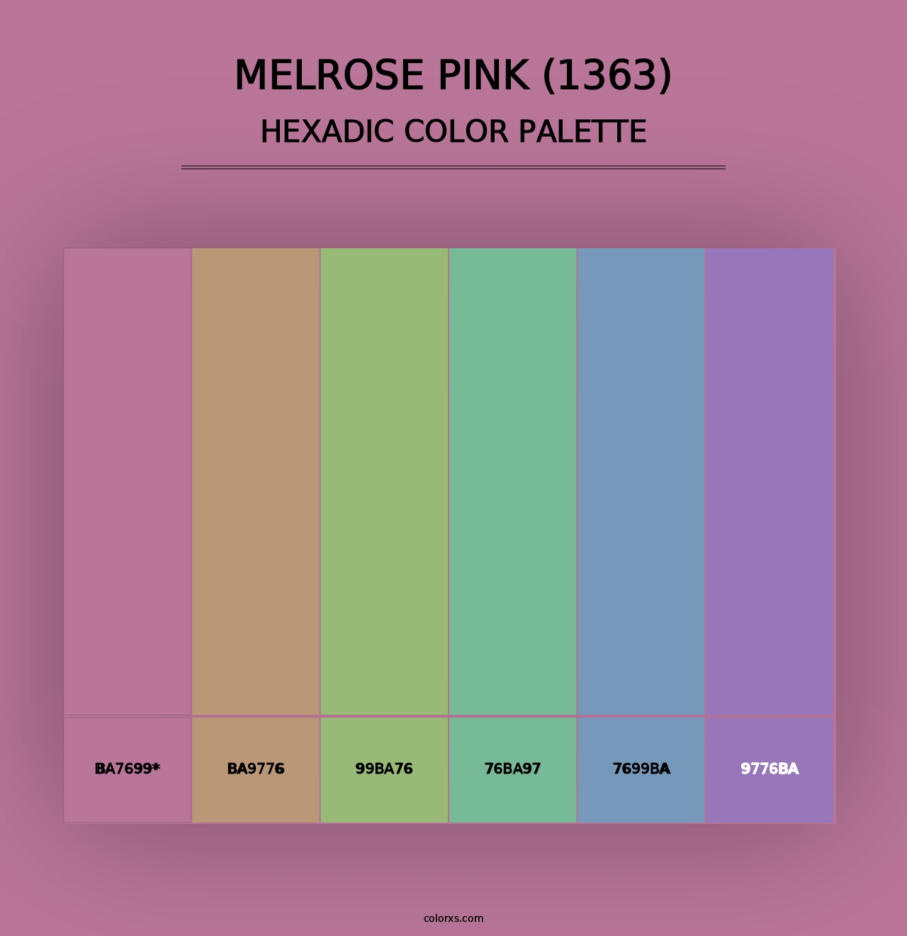 Melrose Pink (1363) - Hexadic Color Palette