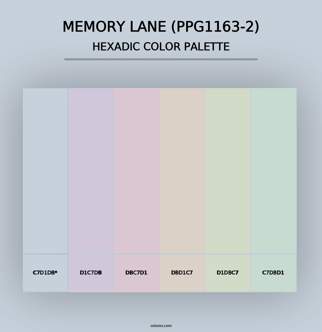 Memory Lane (PPG1163-2) - Hexadic Color Palette