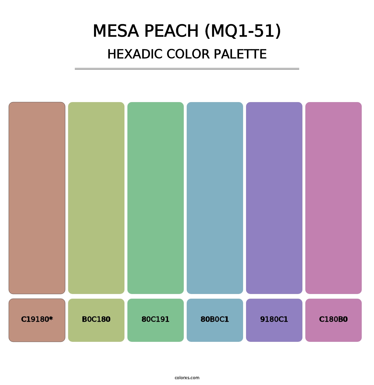 Mesa Peach (MQ1-51) - Hexadic Color Palette