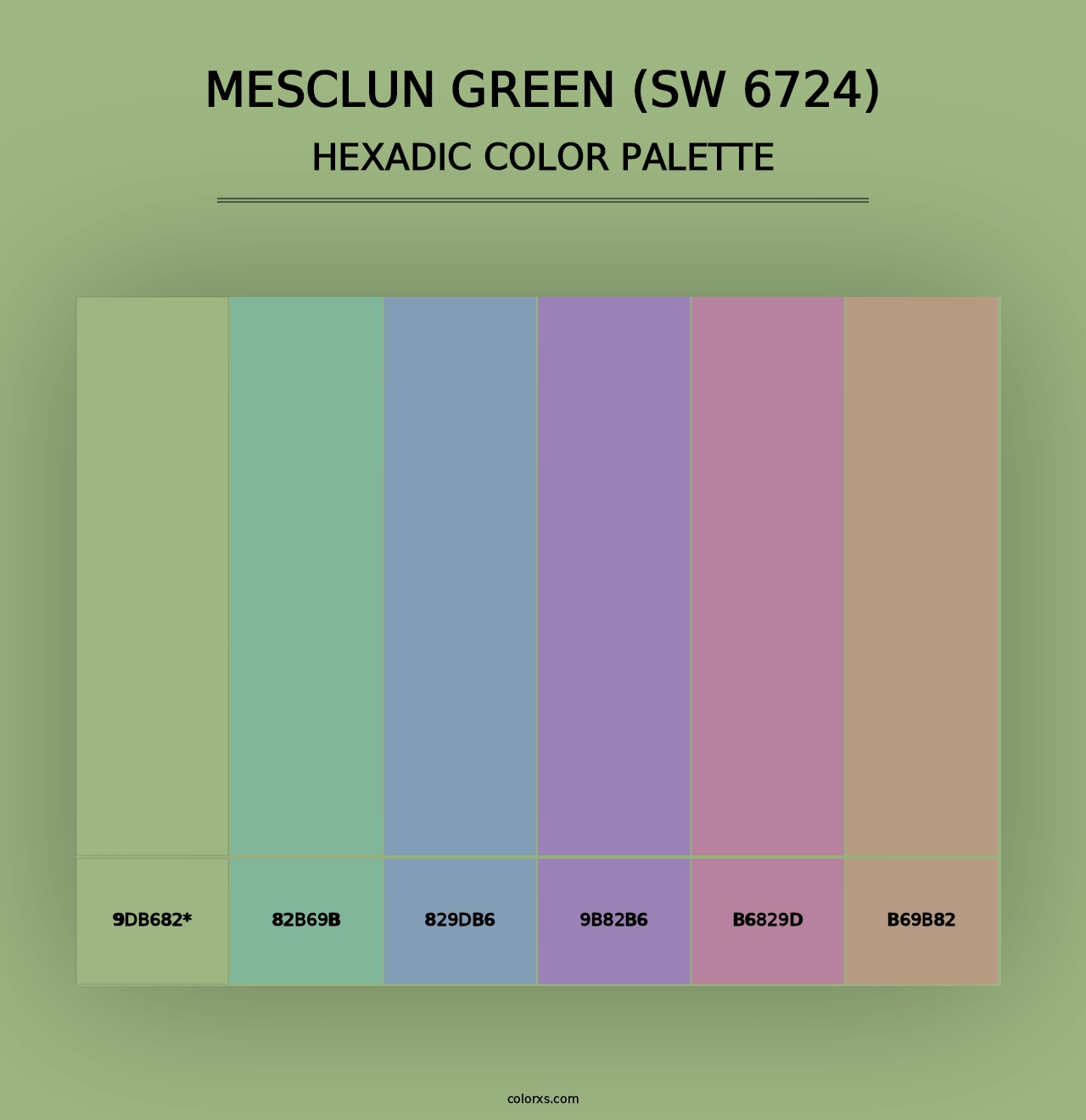 Mesclun Green (SW 6724) - Hexadic Color Palette