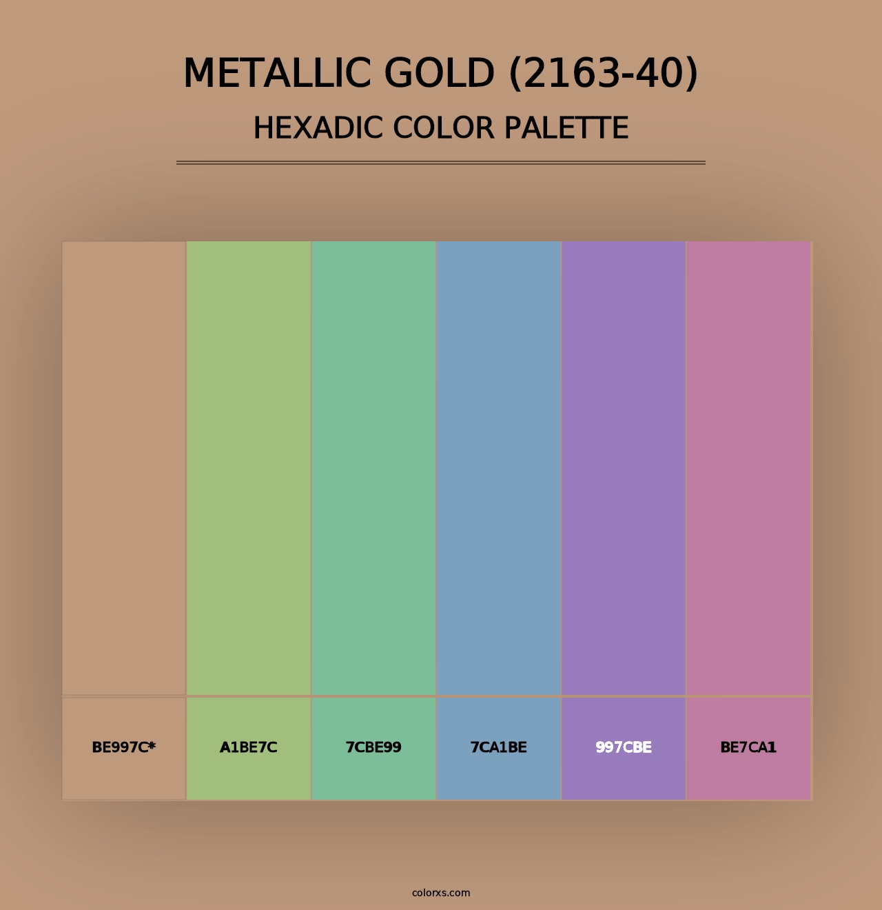 Metallic Gold (2163-40) - Hexadic Color Palette