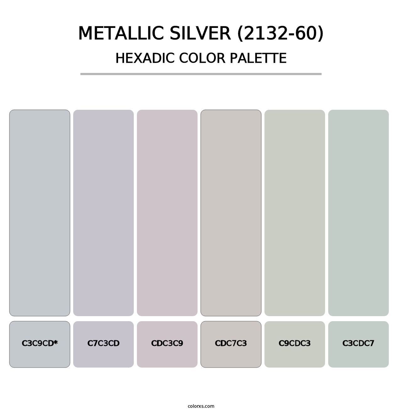 Metallic Silver (2132-60) - Hexadic Color Palette
