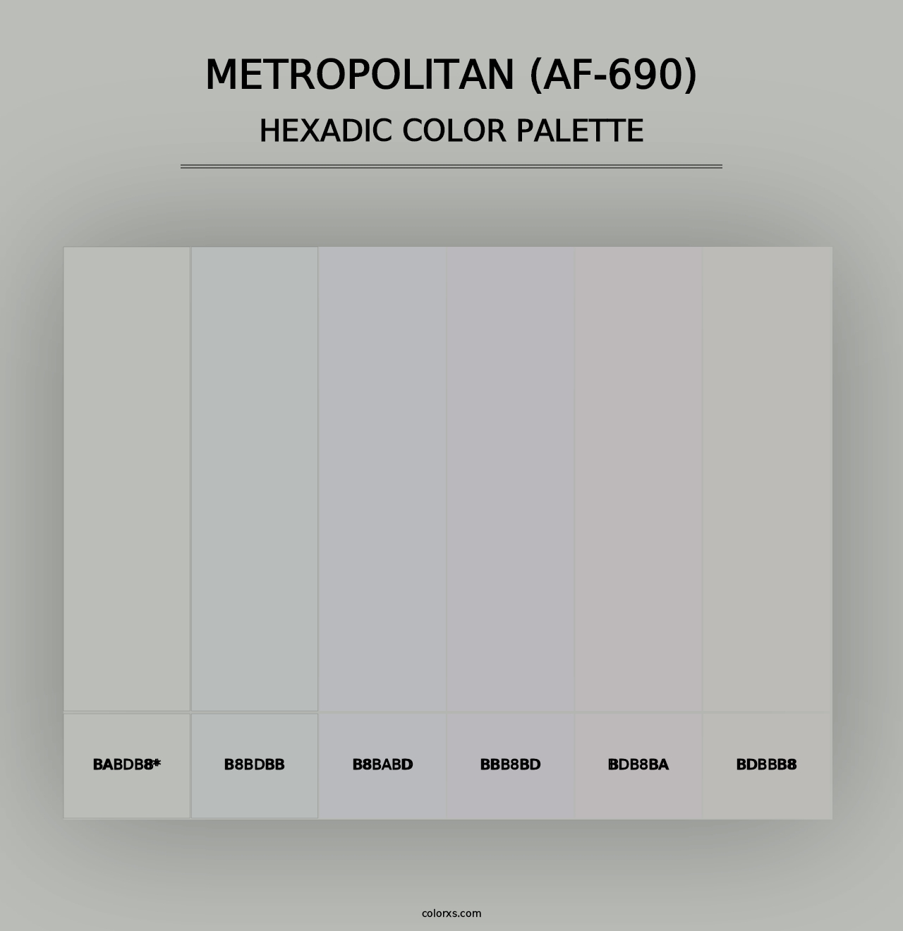 Metropolitan (AF-690) - Hexadic Color Palette