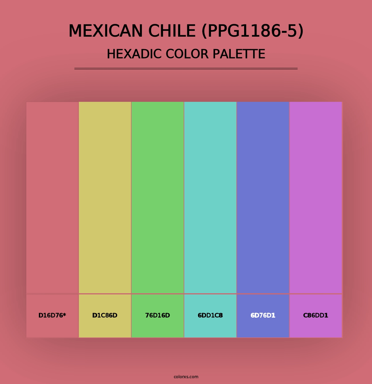 Mexican Chile (PPG1186-5) - Hexadic Color Palette