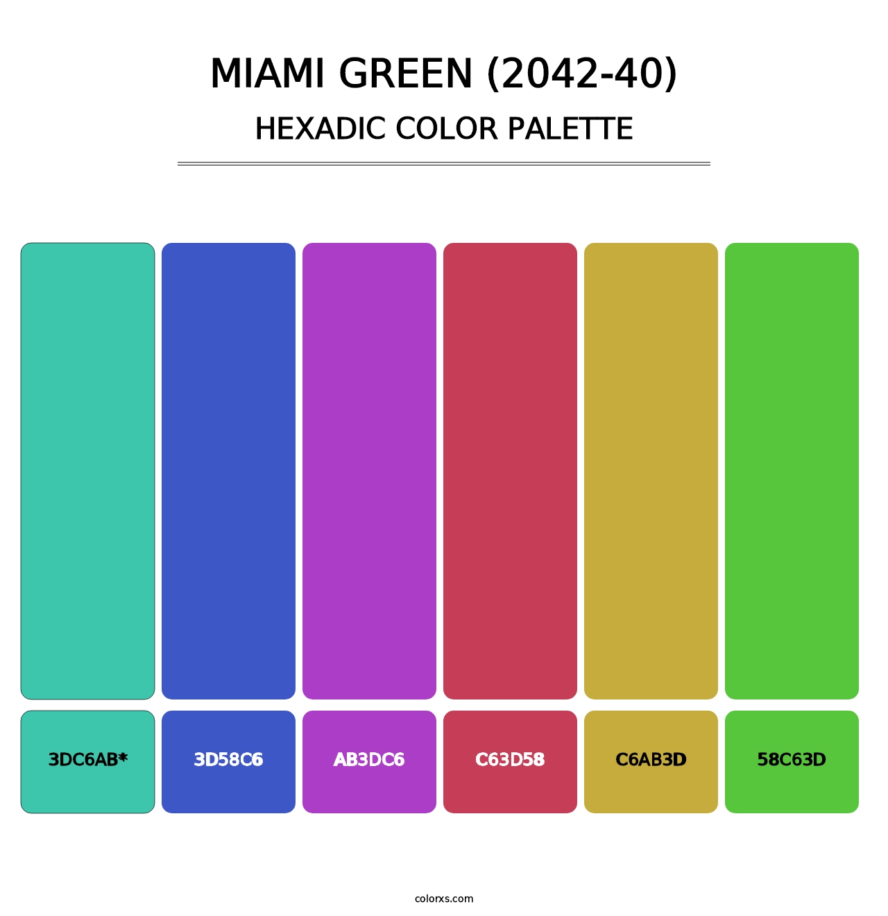 Miami Green (2042-40) - Hexadic Color Palette