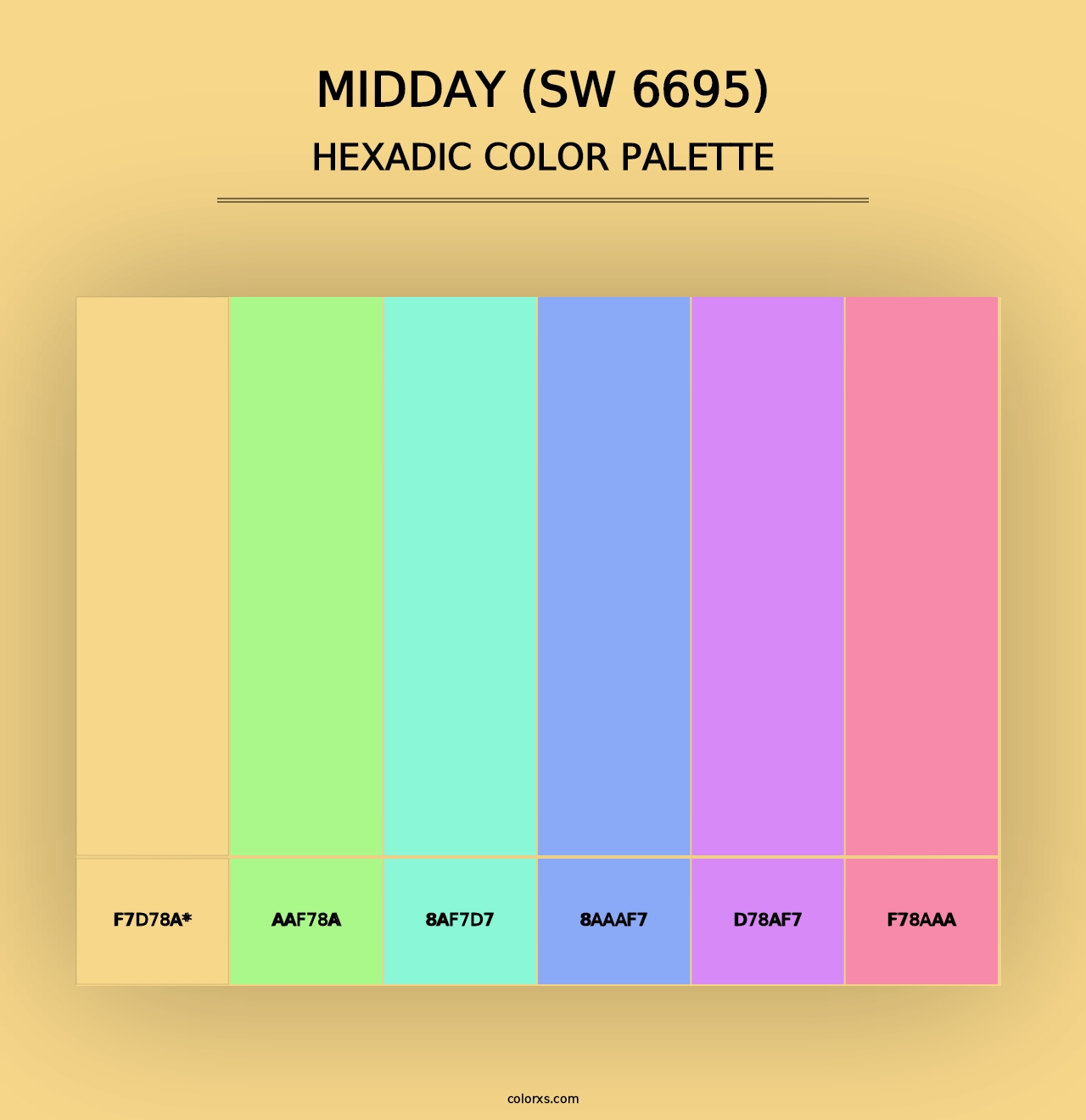 Midday (SW 6695) - Hexadic Color Palette