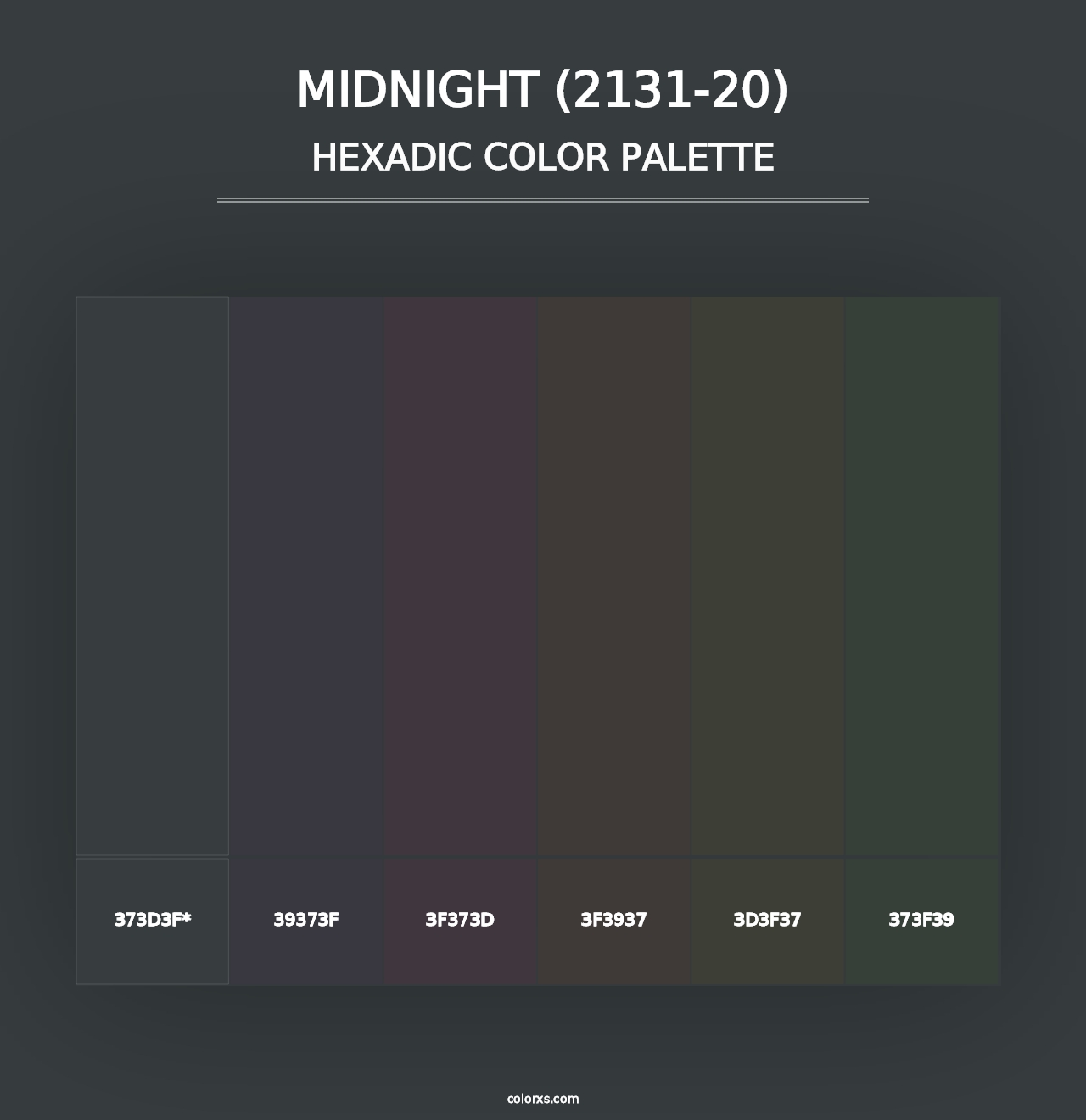 Midnight (2131-20) - Hexadic Color Palette